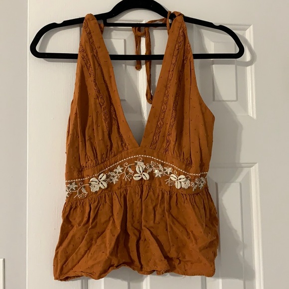 SOLD - Sea shell and Sequin Top - Picture 1 of 3